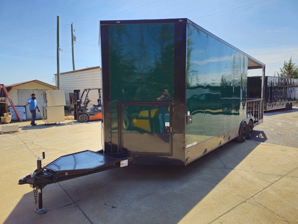 8.5′ X 24′ Emerald Green Concession Trailer BBQ Event Catering — photo 4