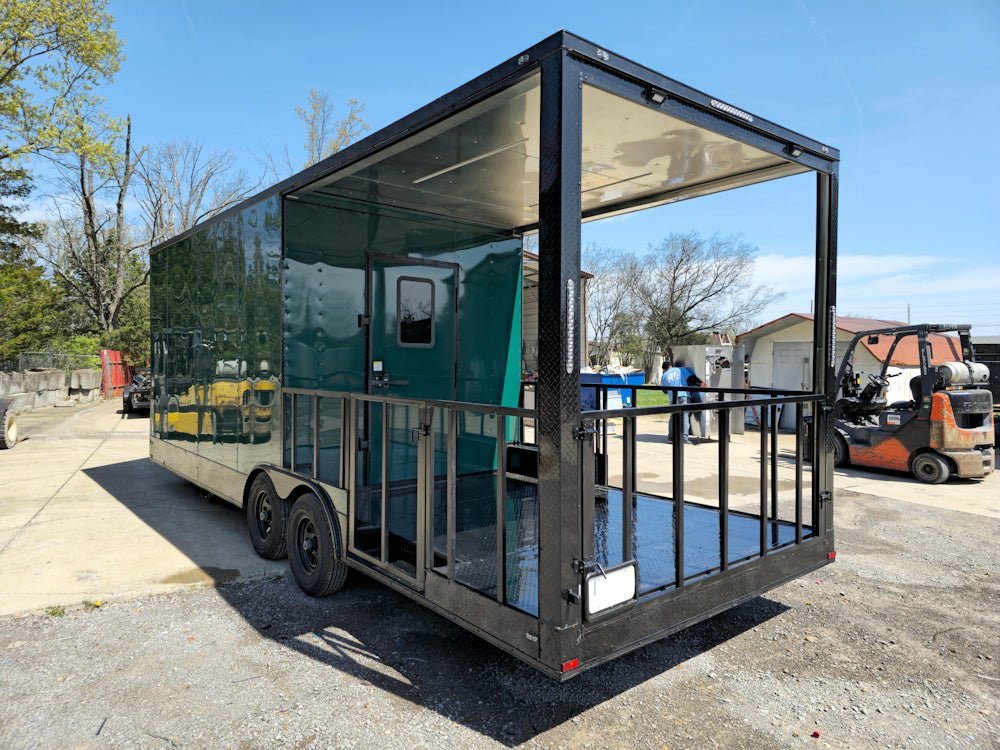 8.5′ X 24′ Emerald Green Concession Trailer BBQ Event Catering — photo 9
