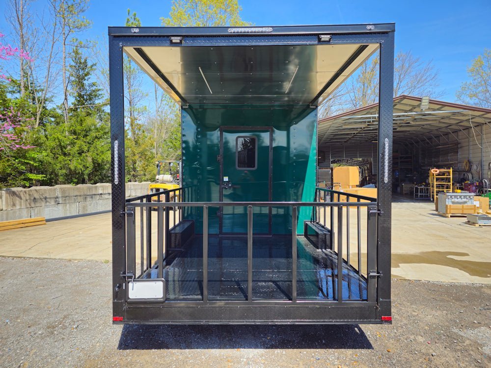 8.5′ X 24′ Emerald Green Concession Trailer BBQ Event Catering — photo 10