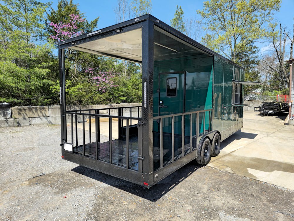 8.5′ X 24′ Emerald Green Concession Trailer BBQ Event Catering — photo 13