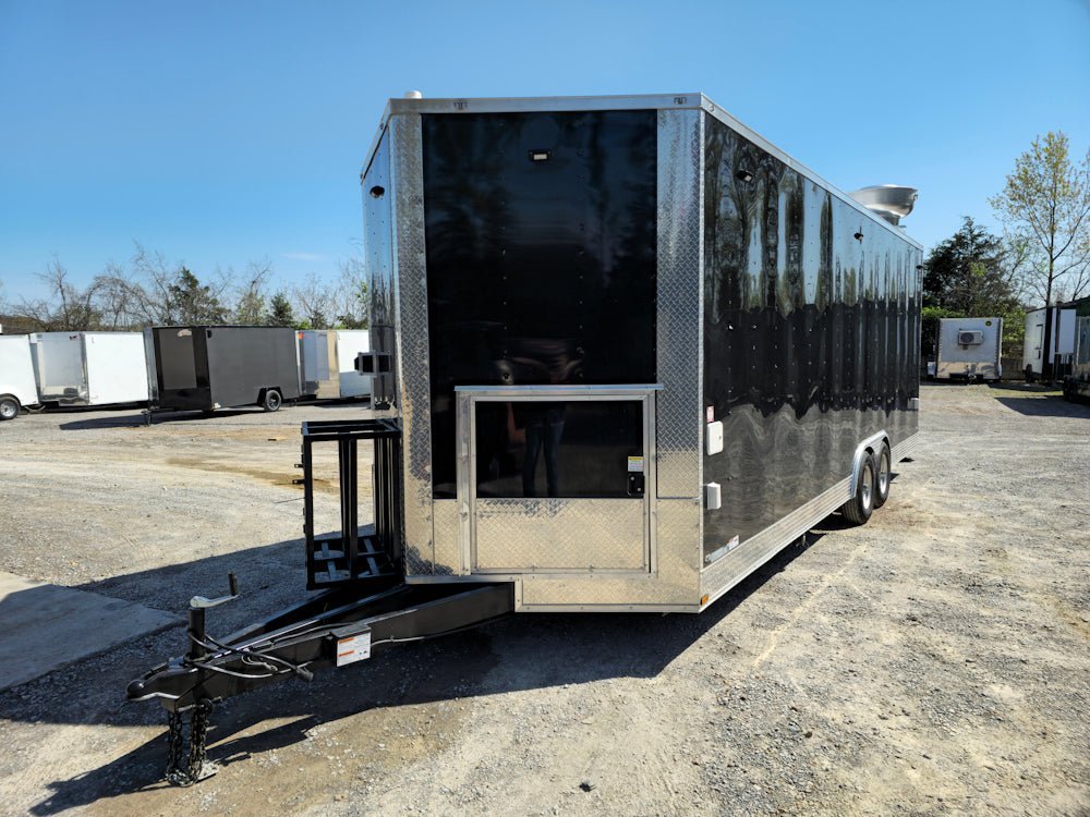 8.5 x 24 Black Concession Trailer Food Event Catering — photo 3