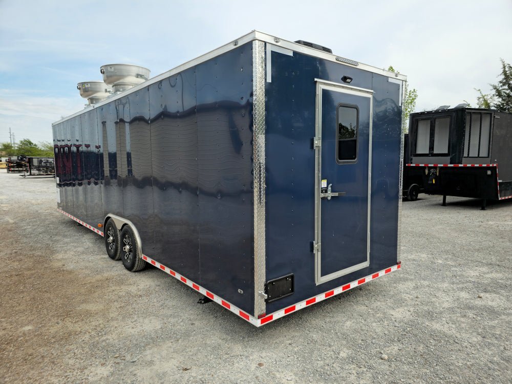 8.5′ X 30′ Indigo Blue Concession Trailer BBQ Event Catering — photo 10