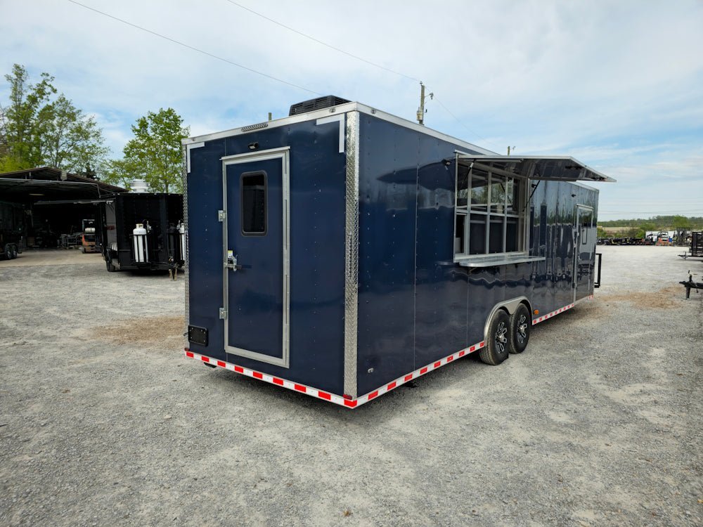 8.5′ X 30′ Indigo Blue Concession Trailer BBQ Event Catering — photo 15