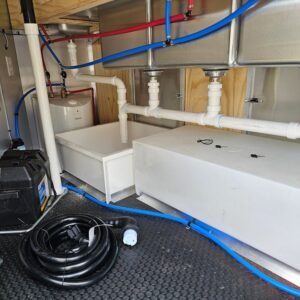 8.5 x 12 white beverage trailer with black trim and mag wheels - view 7