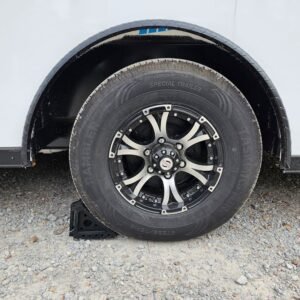 8.5 x 12 white beverage trailer with black trim and mag wheels - view 10