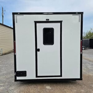 8.5 x 12 white beverage trailer with black trim and mag wheels - view 12