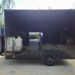 8.5 x 12 black concession trailer with 11-foot flip-up wall - view 4