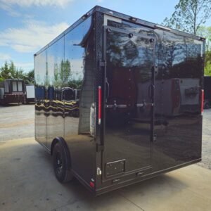 8.5 x 12 black concession trailer with 11-foot flip-up wall - view 7