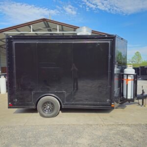 8.5 x 12 black concession trailer with 11-foot flip-up wall - view 10