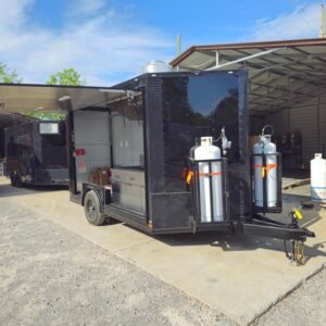 8.5 x 12 black concession trailer with 11-foot flip-up wall - view 15