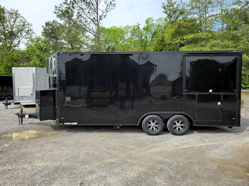 8.5′ X 20′ Black W/BO Concession Trailer Beverage Vending — photo 4