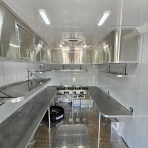 8.5 x 12 white vending trailer with tall interior and mag wheels - view 14