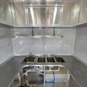 8.5 x 12 white vending trailer with tall interior and mag wheels - view 15