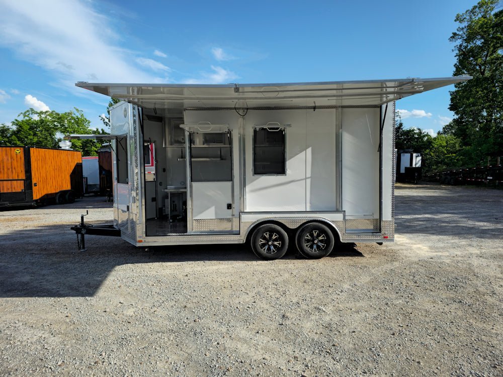 8.5′ X 16′ White Concession Trailer Food Event Catering — photo 3