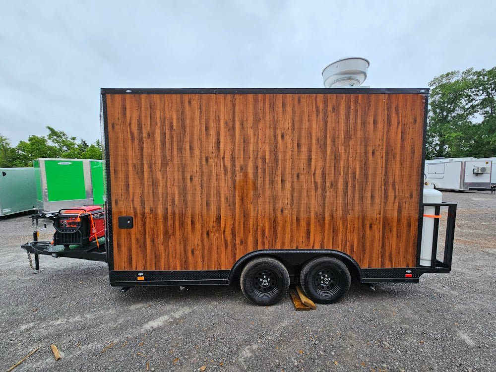 8.5′ X 14′ Wood Grain Concession Trailer Food Event Catering — photo 8