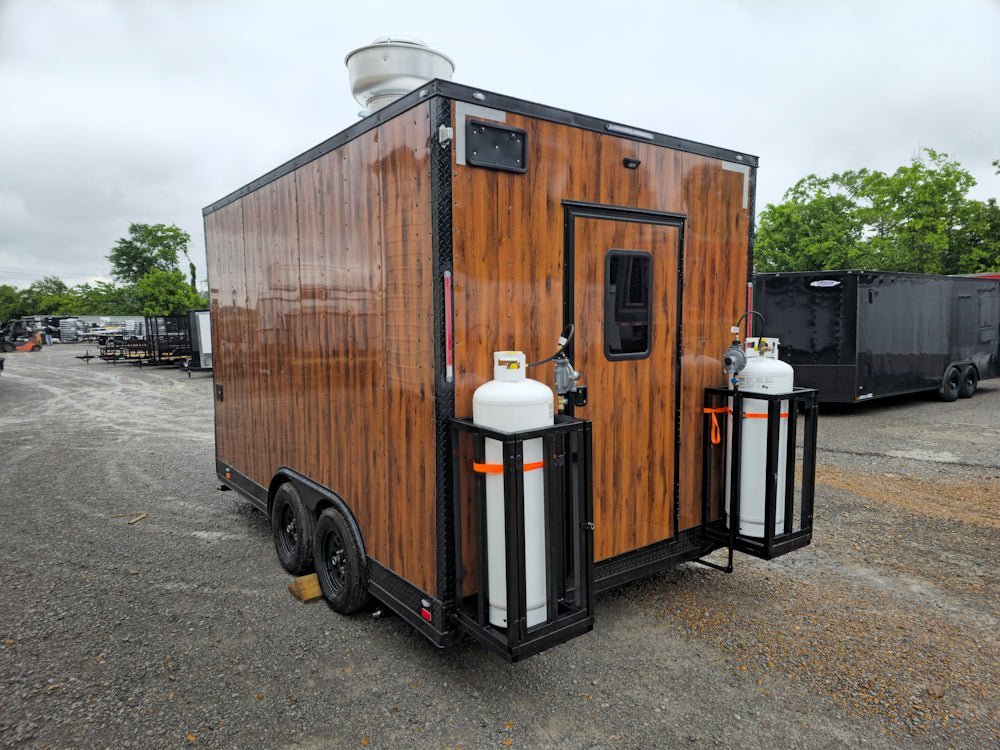 8.5′ X 14′ Wood Grain Concession Trailer Food Event Catering — photo 9