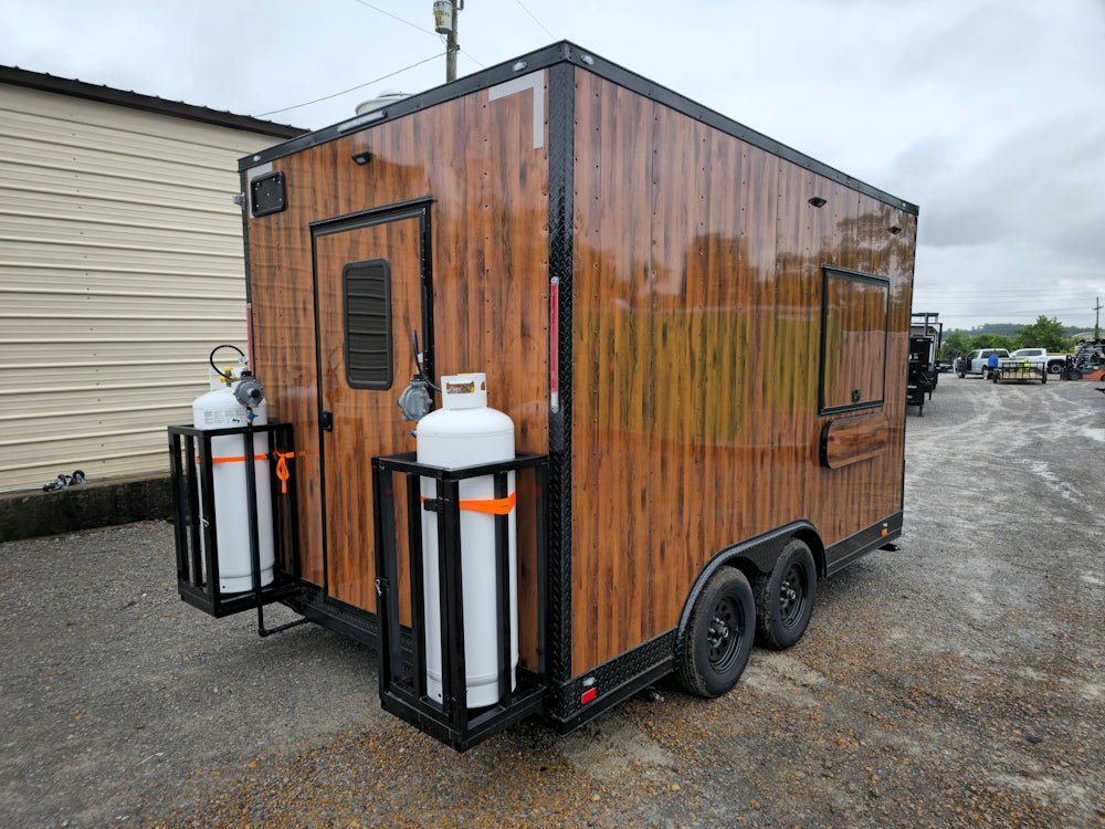 8.5′ X 14′ Wood Grain Concession Trailer Food Event Catering — photo 11