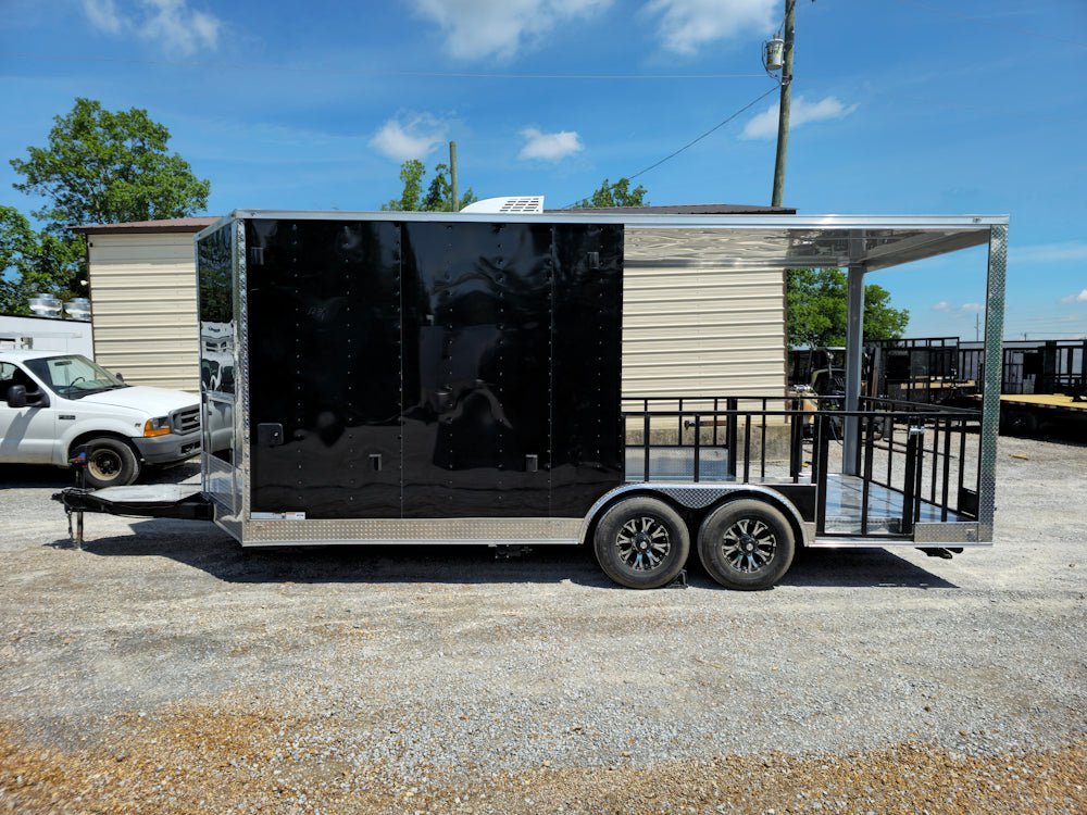 8.5′ X 20′ Black Concession Trailer BBQ Food Event Catering — photo 4