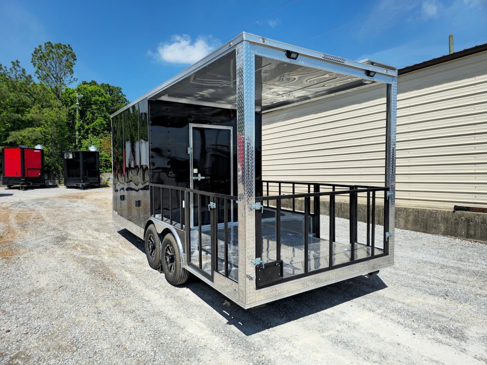 8.5′ X 20′ Black Concession Trailer BBQ Food Event Catering — photo 6
