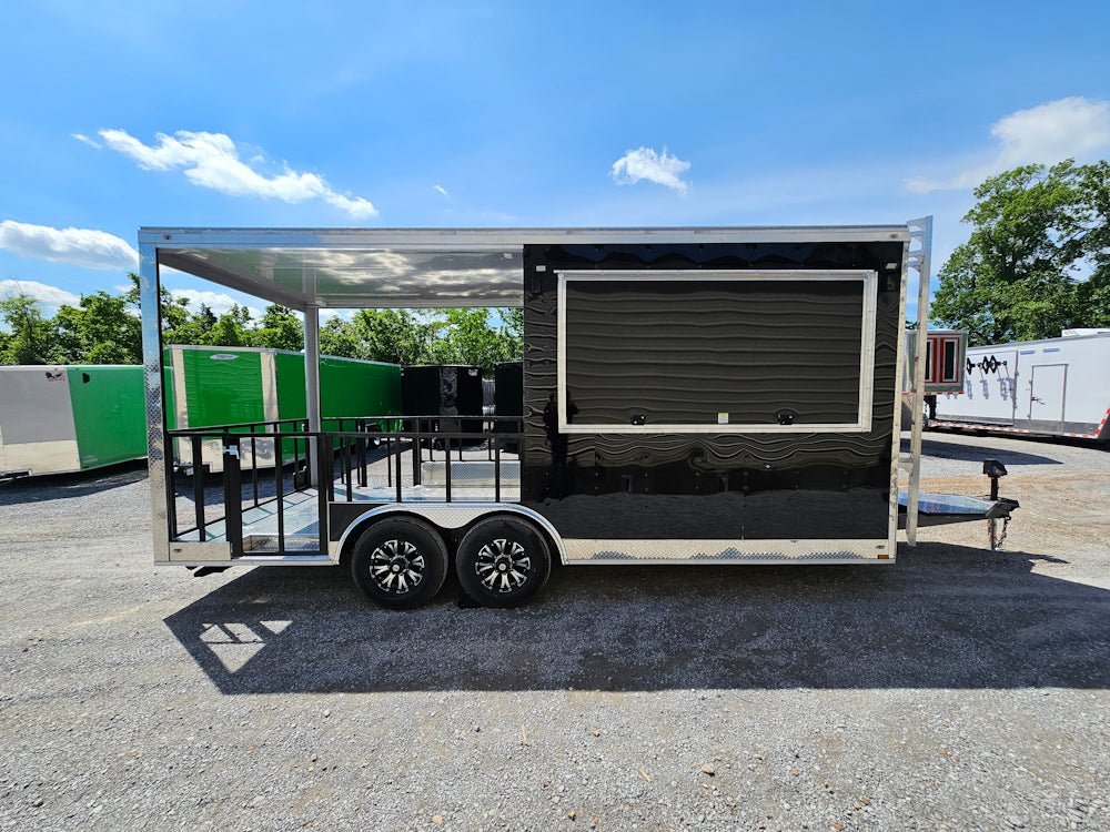 8.5′ X 20′ Black Concession Trailer BBQ Food Event Catering — photo 9
