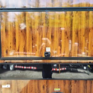 7 x 12 wood grain concession trailer with black trim - view 11