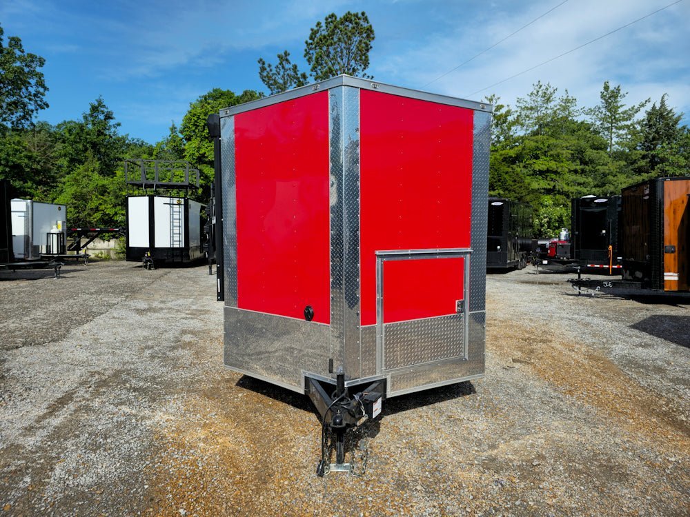8.5′ X 24′ Red Concession Trailer With 12ft Porch Food Event Catering — photo 2