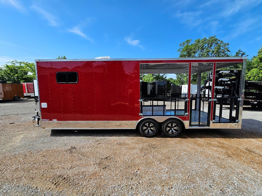 8.5′ X 24′ Red Concession Trailer With 12ft Porch Food Event Catering — photo 6