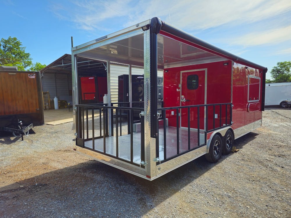 8.5′ X 24′ Red Concession Trailer With 12ft Porch Food Event Catering — photo 10