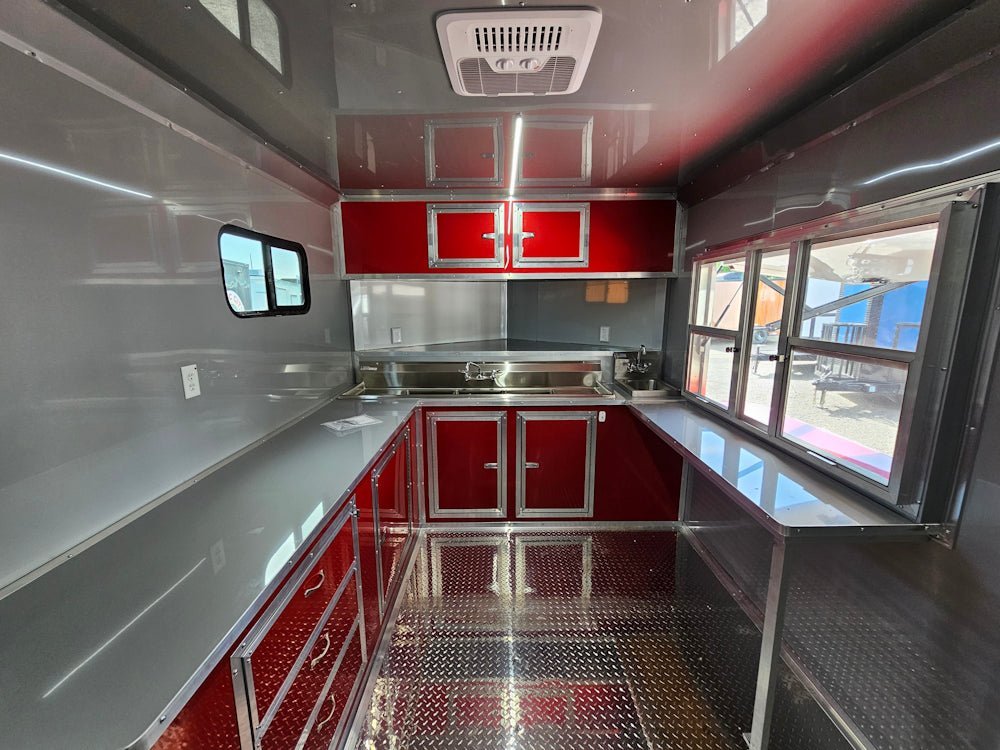 8.5′ X 24′ Red Concession Trailer With 12ft Porch Food Event Catering — photo 15