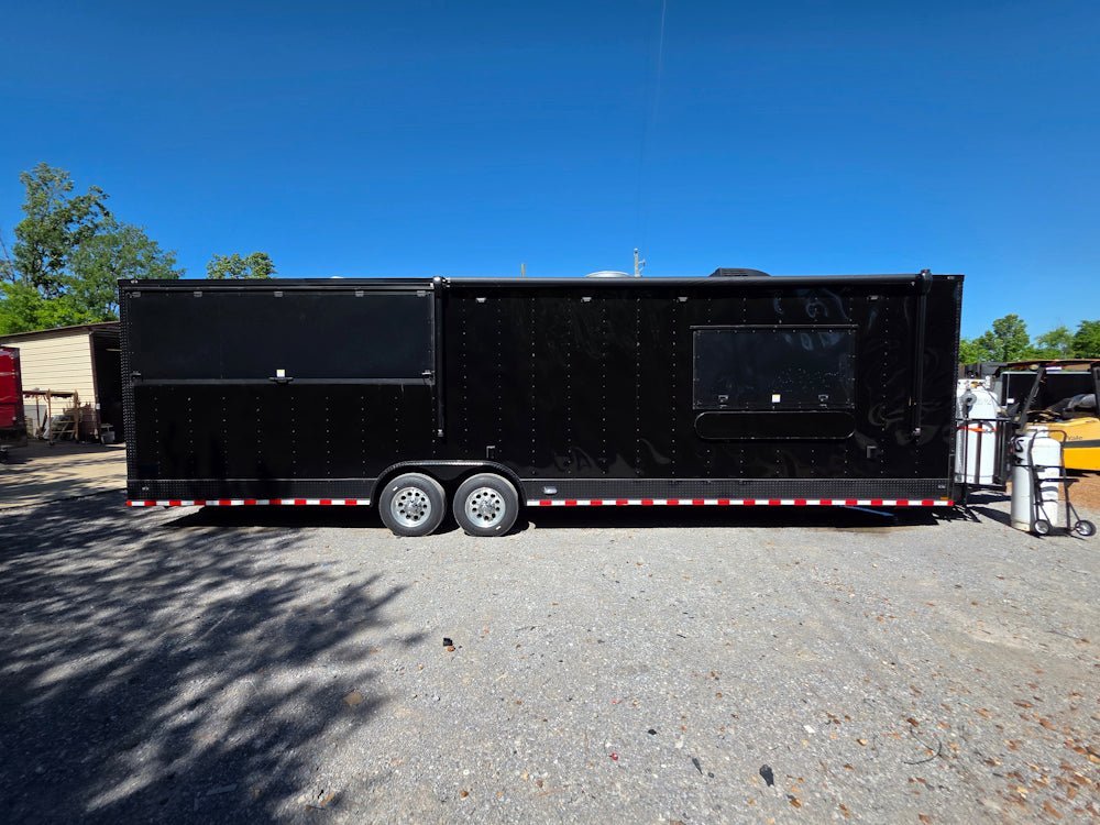 8.5′ X 32′ Black With Blackout BBQ Porch Concession Trailer With 12ft Porch — photo 9