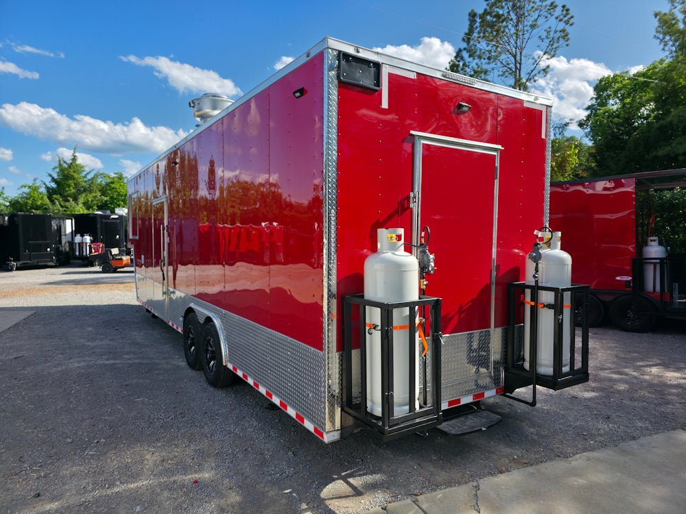 8.5 X 34 Gooseneck Concession Trailer Victory Red Food Event Catering — photo 6
