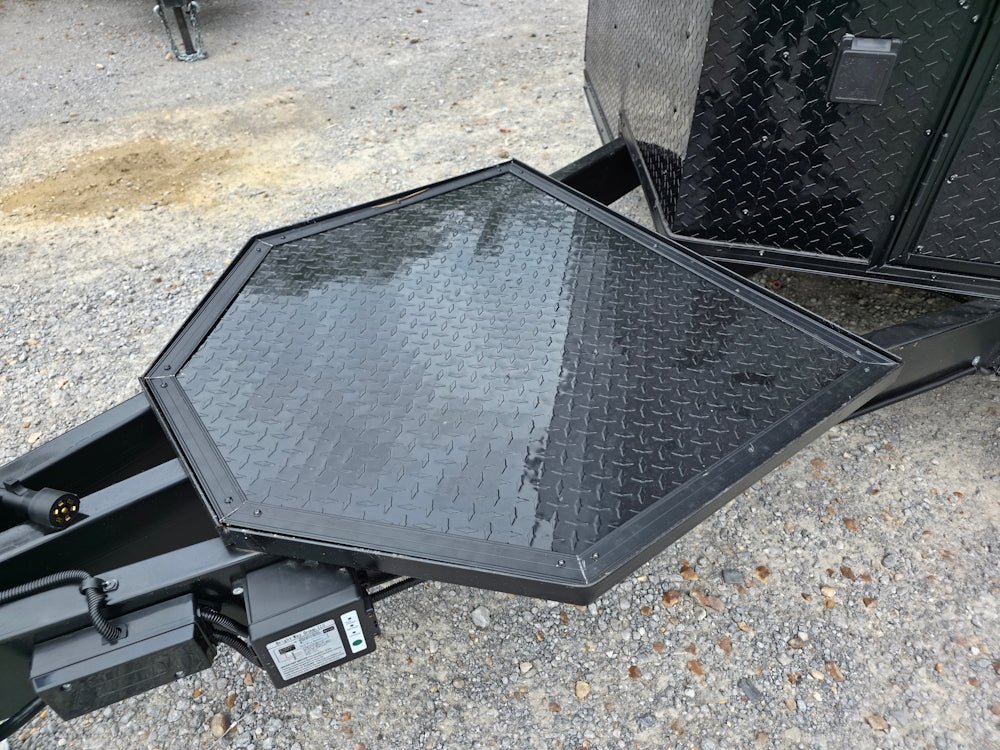 8.5 X 20 Black W/ Blackout Concession Trailer With 8′ Porch Food Event Catering — photo 4