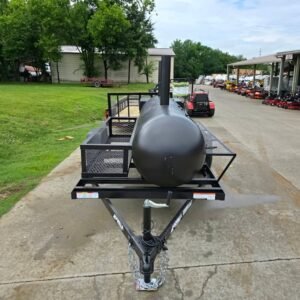 300 gallon BBQ smoker trailer with reverse flow and front charcoal grill - view 2