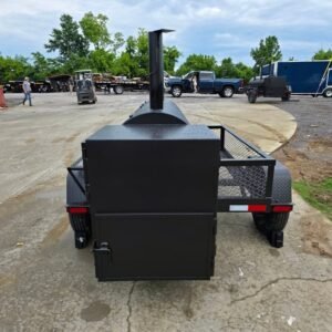 300 gallon BBQ smoker trailer with reverse flow and front charcoal grill - view 6