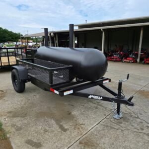 300 gallon BBQ smoker trailer with reverse flow and front charcoal grill - view 9