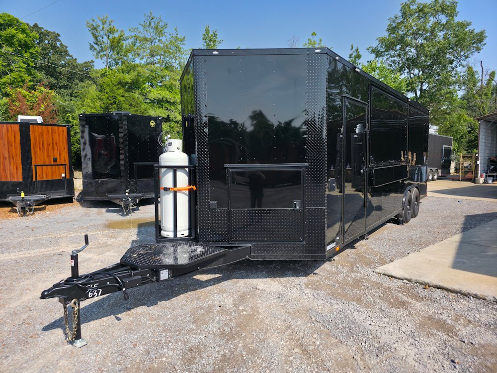 8.5′ X 24′ Black W/ Blackout Concession Trailer Event Vending — photo 4