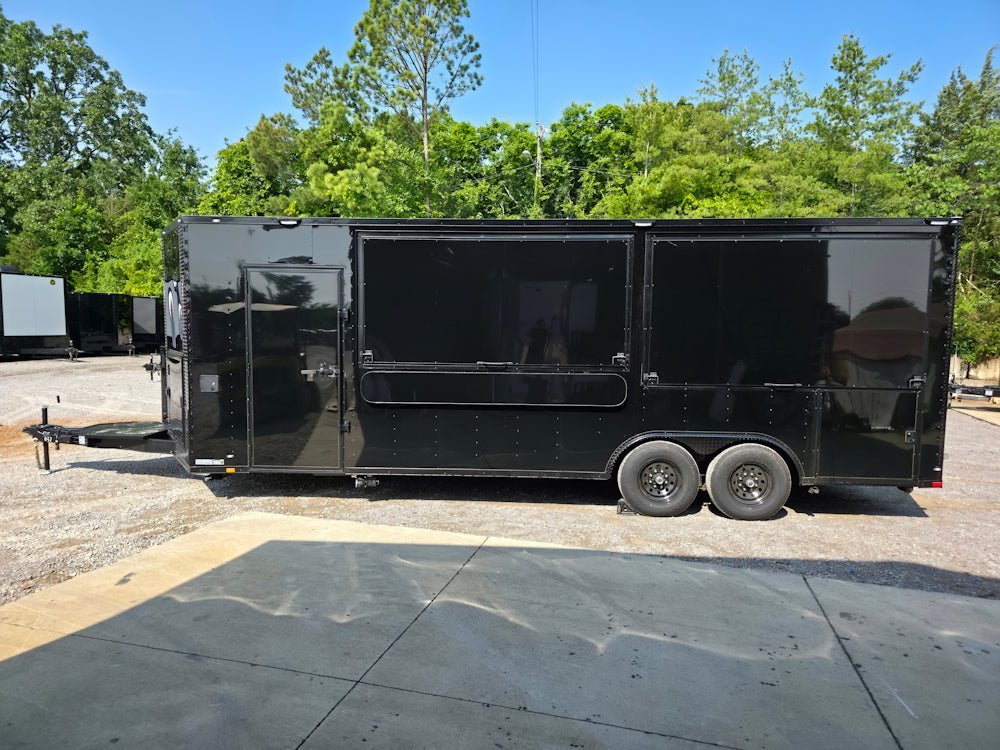 8.5′ X 24′ Black W/ Blackout Concession Trailer Event Vending — photo 9