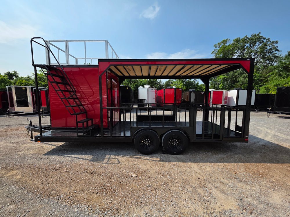 8.5′ X 22′ Red Hybrid Custom Drone and Equipment Trailer Agricultural and Spray — photo 4
