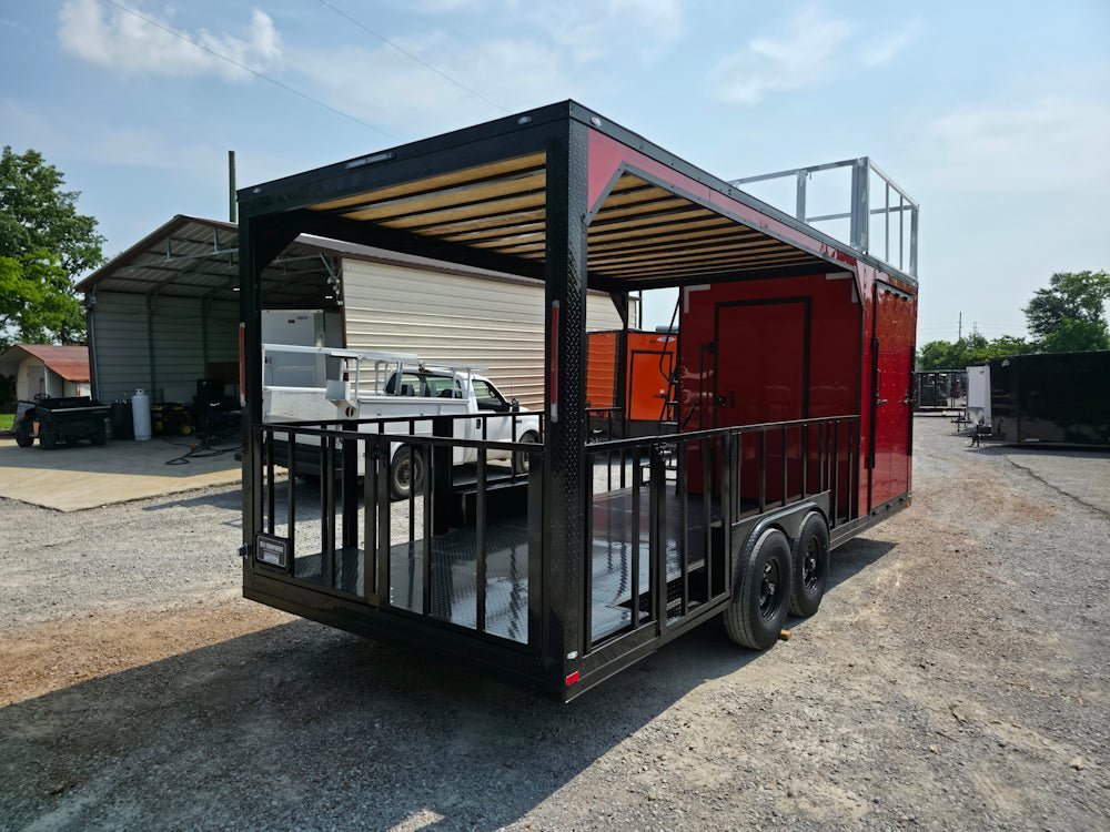 8.5′ X 22′ Red Hybrid Custom Drone and Equipment Trailer Agricultural and Spray — photo 8