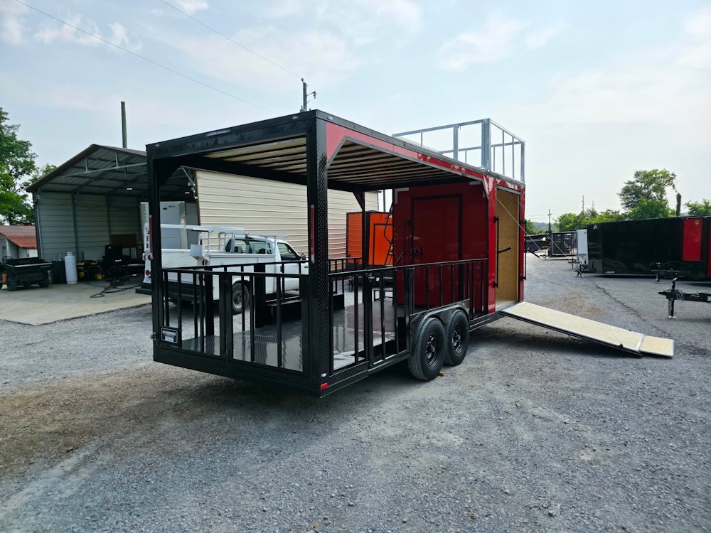 8.5′ X 22′ Red Hybrid Custom Drone and Equipment Trailer Agricultural and Spray — photo 11
