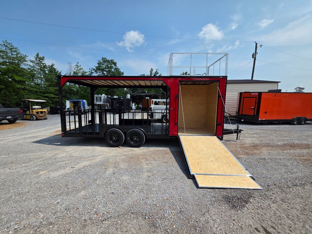 8.5′ X 22′ Red Hybrid Custom Drone and Equipment Trailer Agricultural and Spray — photo 12