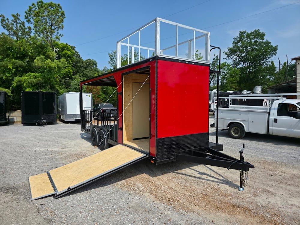 8.5′ X 22′ Red Hybrid Custom Drone and Equipment Trailer Agricultural and Spray — photo 13