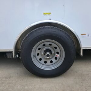 7 x 12 white flat front trailer with tall interior - view 5