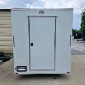 7 x 12 white flat front trailer with tall interior - view 7