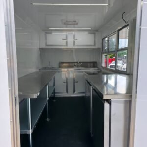 7 x 12 white flat front trailer with tall interior - view 14