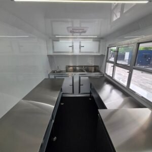 7 x 12 white flat front trailer with tall interior - view 15