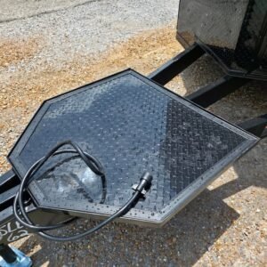 7 x 12 porch concession trailer in black with fold-down platform - view 4