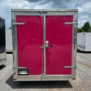 7 x 12 pink concession trailer flat front event unit - view 6
