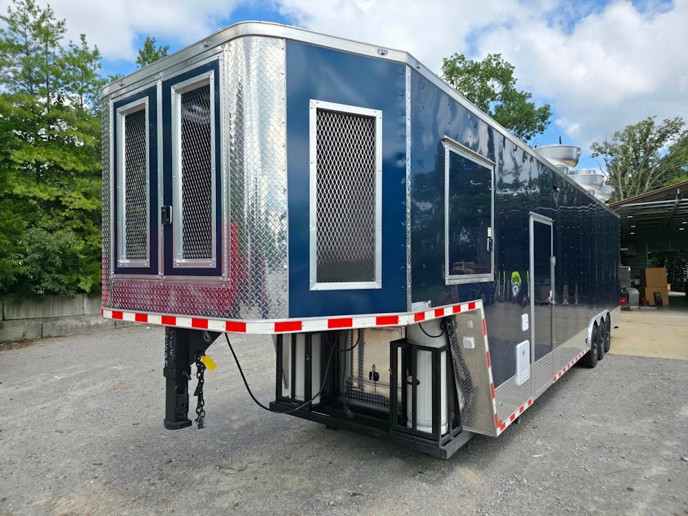 8.5′ X 40′ Indigo Blue Gooseneck Concession Trailer Food Event Catering — photo 3