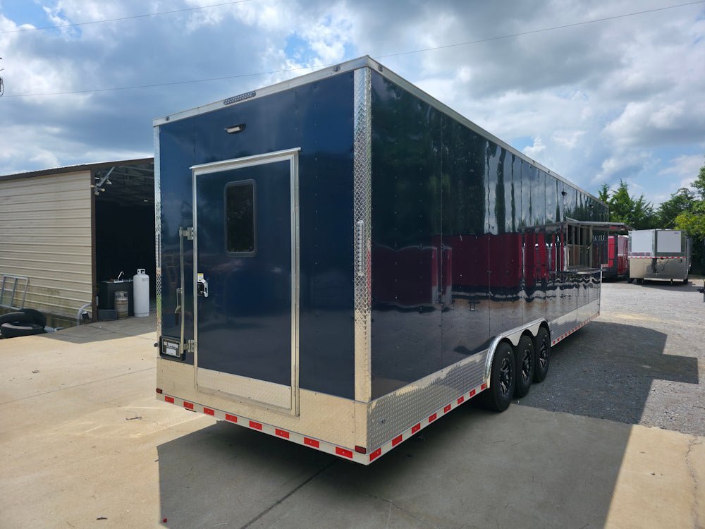 8.5′ X 40′ Indigo Blue Gooseneck Concession Trailer Food Event Catering — photo 11